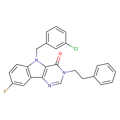 5-[(3-chlorophenyl)methyl]-8-fluoro-3-(2-phenylethyl)-3H,4H,5H-pyrimido[5,4-b]indol-4-one
