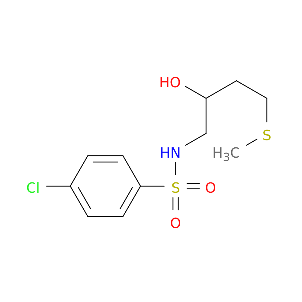 4-chloro-N-[2-hydroxy-4-(methylsulfanyl)butyl]benzene-1-sulfonamide