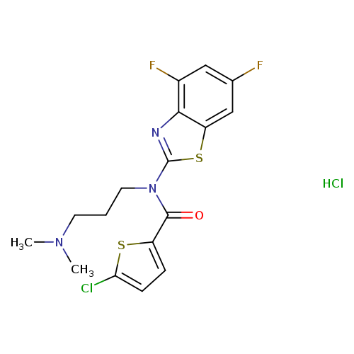 5-chloro-N-(4,6-difluoro-1,3-benzothiazol-2-yl)-N-[3-(dimethylamino)propyl]thiophene-2-carboxamide hydrochloride