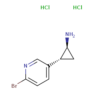 Cyclopropanamine, 2-(6-bromo-3-pyridinyl)-, hydrochloride (1:2),(1R,2S)-rel-