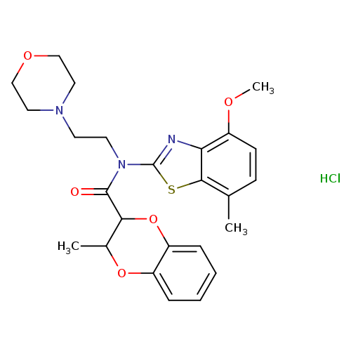 N-(4-methoxy-7-methyl-1,3-benzothiazol-2-yl)-3-methyl-N-[2-(morpholin-4-yl)ethyl]-2,3-dihydro-1,4-benzodioxine-2-carboxamide hydrochloride