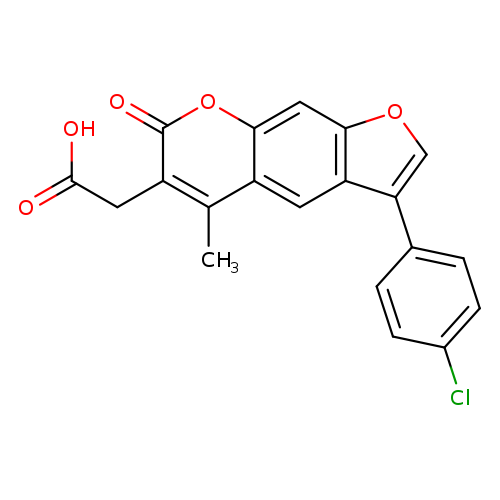 7H-Furo[3,2-g][1]benzopyran-6-acetic acid,3-(4-chlorophenyl)-5-methyl-7-oxo-