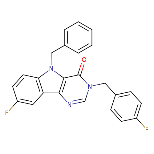 5-benzyl-8-fluoro-3-[(4-fluorophenyl)methyl]-3H,4H,5H-pyrimido[5,4-b]indol-4-one