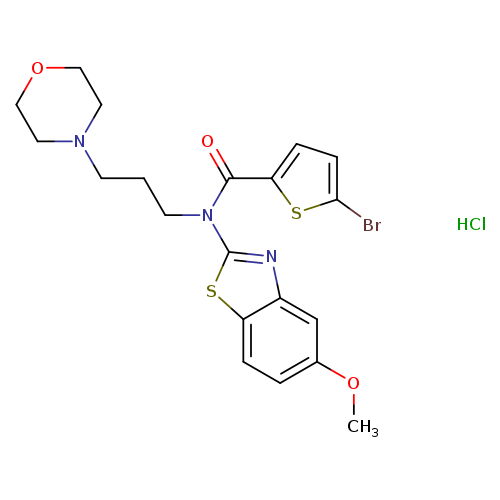 5-bromo-N-(5-methoxy-1,3-benzothiazol-2-yl)-N-[3-(morpholin-4-yl)propyl]thiophene-2-carboxamide hydrochloride