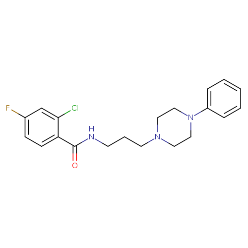 2-chloro-4-fluoro-N-[3-(4-phenylpiperazin-1-yl)propyl]benzamide