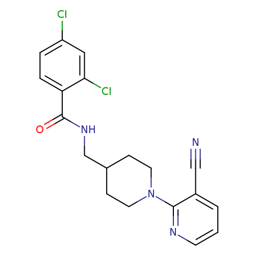 2,4-dichloro-N-{[1-(3-cyanopyridin-2-yl)piperidin-4-yl]methyl}benzamide