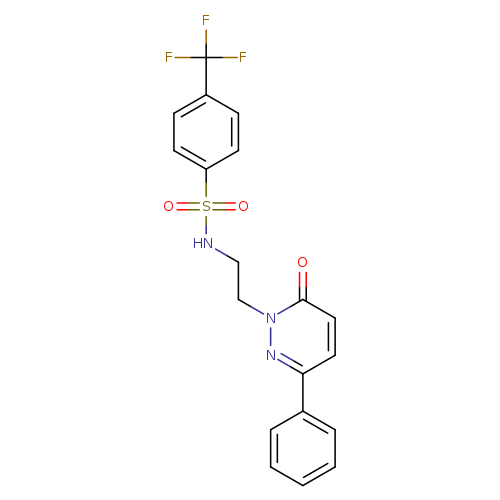 N-[2-(6-oxo-3-phenyl-1,6-dihydropyridazin-1-yl)ethyl]-4-(trifluoromethyl)benzene-1-sulfonamide