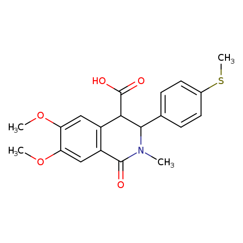 6,7-Dimethoxy-2-methyl-3-[4-(methylthio)phenyl]-1-oxo-1,2,3,4-tetrahydroisoquinoline-4-carboxylic acid