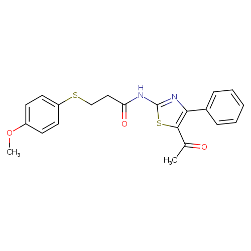 N-(5-acetyl-4-phenyl-1,3-thiazol-2-yl)-3-[(4-methoxyphenyl)sulfanyl]propanamide