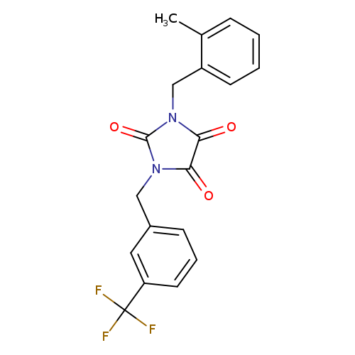 1-[(2-methylphenyl)methyl]-3-{[3-(trifluoromethyl)phenyl]methyl}imidazolidine-2,4,5-trione