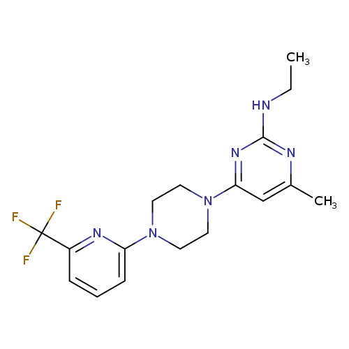 N-ethyl-4-methyl-6-{4-[6-(trifluoromethyl)pyridin-2-yl]piperazin-1-yl}pyrimidin-2-amine
