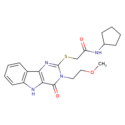 N-cyclopentyl-2-{[3-(2-methoxyethyl)-4-oxo-3H,4H,5H-pyrimido[5,4-b]indol-2-yl]sulfanyl}acetamide