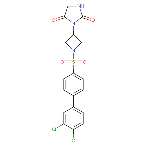 3-[1-({3',4'-dichloro-[1,1'-biphenyl]-4-yl}sulfonyl)azetidin-3-yl]imidazolidine-2,4-dione