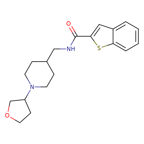 N-{[1-(oxolan-3-yl)piperidin-4-yl]methyl}-1-benzothiophene-2-carboxamide