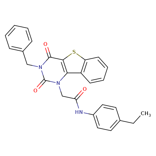 2-{5-benzyl-4,6-dioxo-8-thia-3,5-diazatricyclo[7.4.0.0^{2,7}]trideca-1(9),2(7),10,12-tetraen-3-yl}-N-(4-ethylphenyl)acetamide