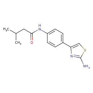 N-[4-(2-amino-1,3-thiazol-4-yl)phenyl]-3-methylbutanamide