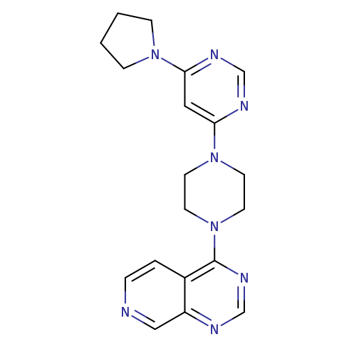 4-(4-{pyrido[3,4-d]pyrimidin-4-yl}piperazin-1-yl)-6-(pyrrolidin-1-yl)pyrimidine