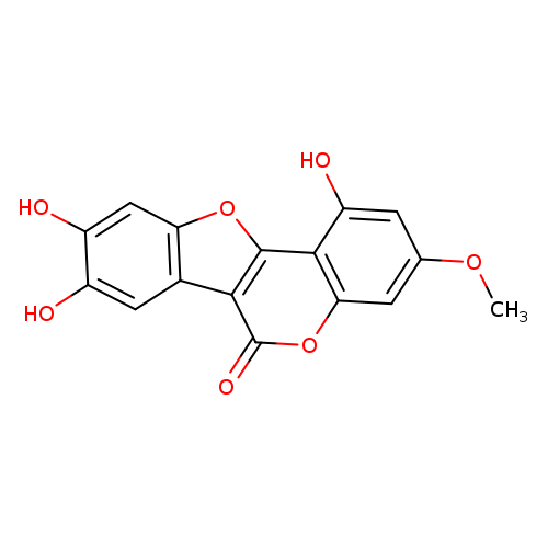 1,8,9-Trihydroxy-3-methoxy-6H-benzofuro[3,2-c][1]benzopyran-6-one