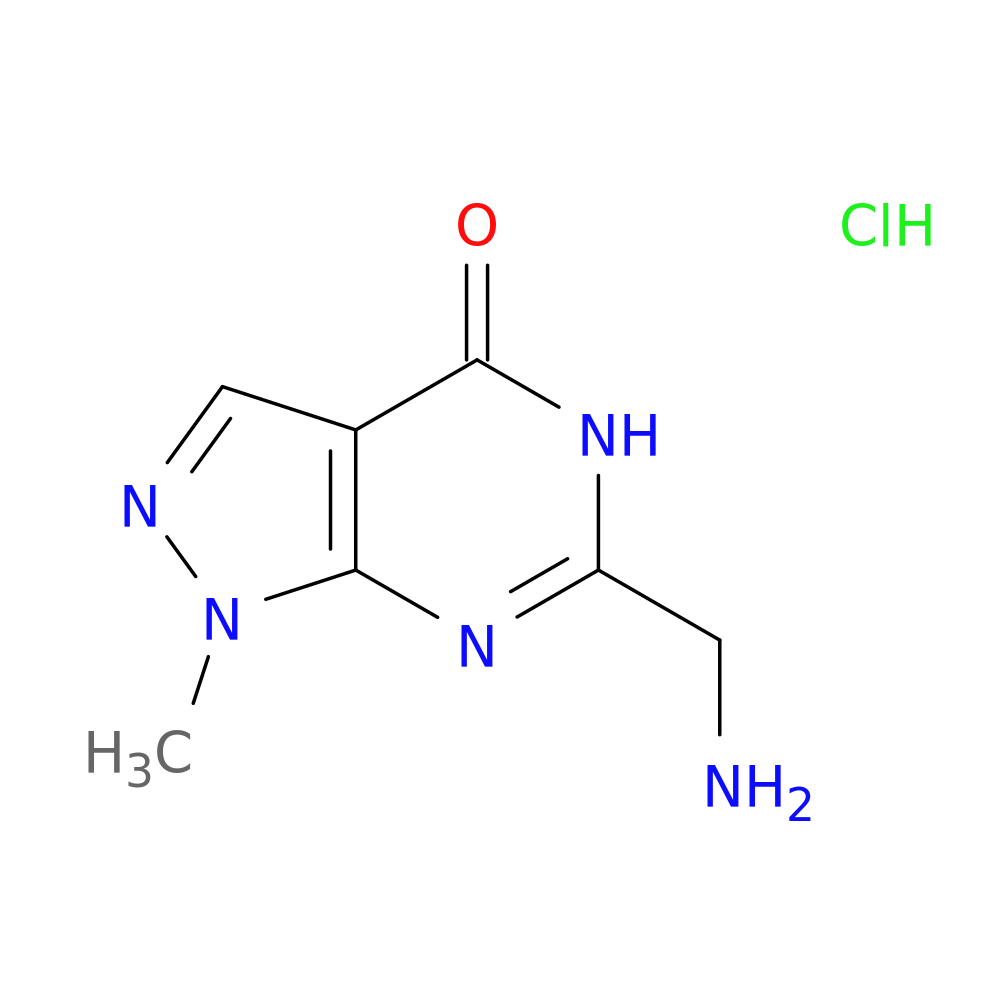 6-(aminomethyl)-1-methyl-1H,4H,5H-pyrazolo[3,4-d]pyrimidin-4-one hydrochloride