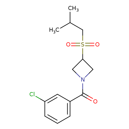 1-(3-chlorobenzoyl)-3-(2-methylpropanesulfonyl)azetidine