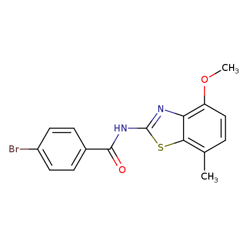 4-bromo-N-(4-methoxy-7-methyl-1,3-benzothiazol-2-yl)benzamide