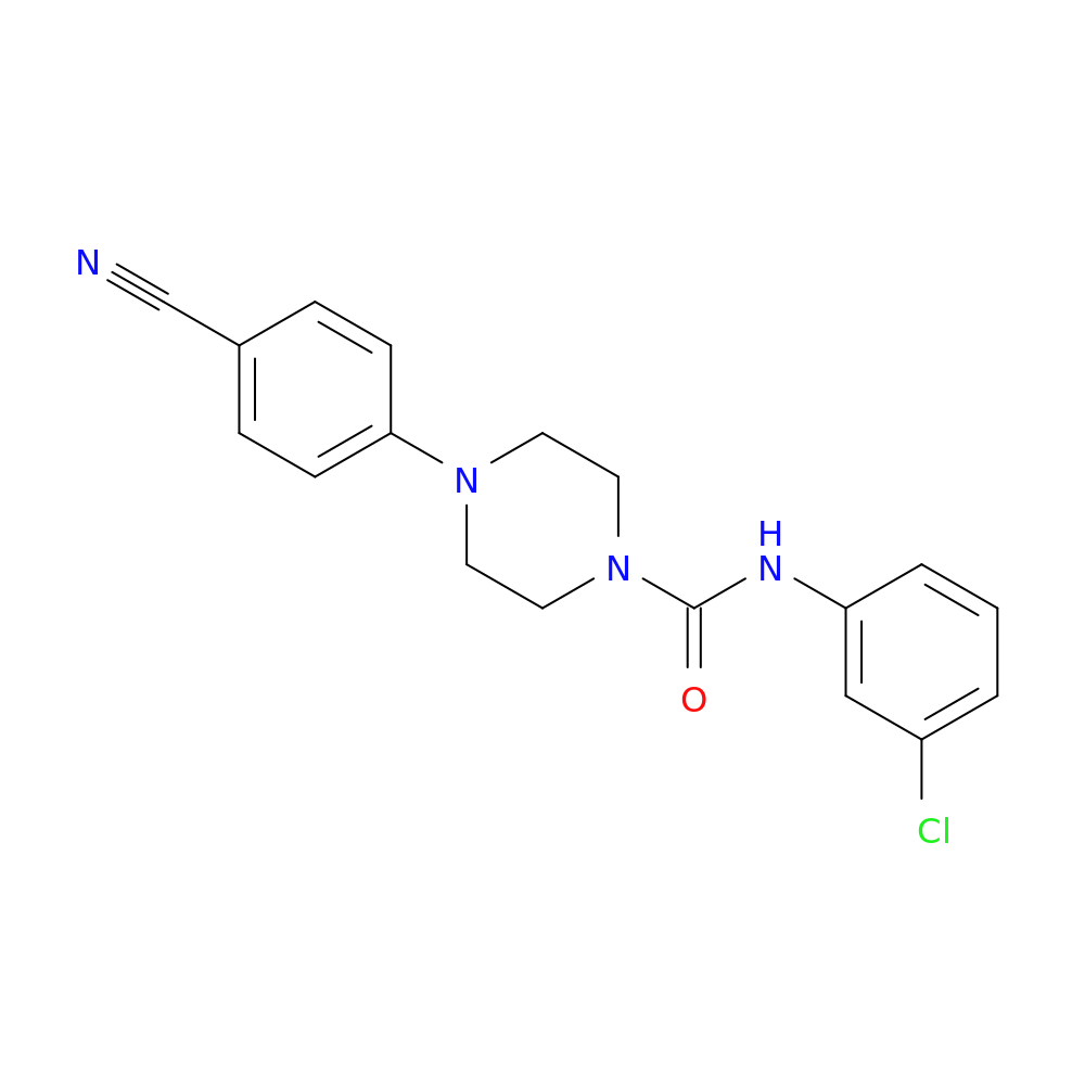 N-(3-chlorophenyl)-4-(4-cyanophenyl)piperazine-1-carboxamide