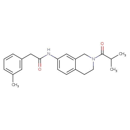 2-(3-methylphenyl)-N-[2-(2-methylpropanoyl)-1,2,3,4-tetrahydroisoquinolin-7-yl]acetamide