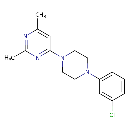 4-[4-(3-chlorophenyl)piperazin-1-yl]-2,6-dimethylpyrimidine