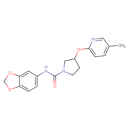 N-(2H-1,3-benzodioxol-5-yl)-3-[(5-methylpyridin-2-yl)oxy]pyrrolidine-1-carboxamide