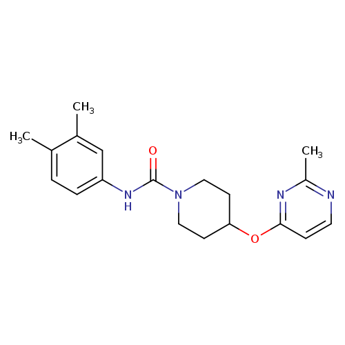 N-(3,4-dimethylphenyl)-4-[(2-methylpyrimidin-4-yl)oxy]piperidine-1-carboxamide