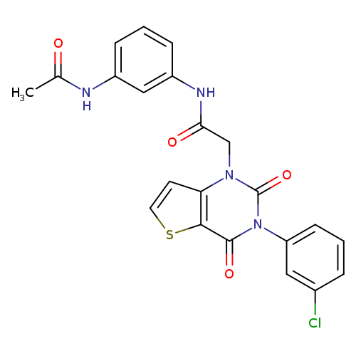 2-[3-(3-chlorophenyl)-2,4-dioxo-1H,2H,3H,4H-thieno[3,2-d]pyrimidin-1-yl]-N-(3-acetamidophenyl)acetamide