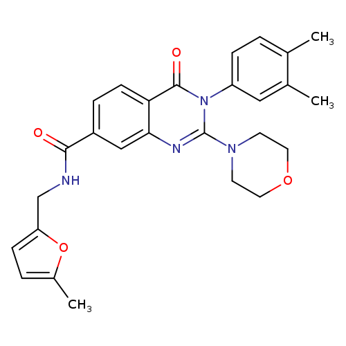 3-(3,4-dimethylphenyl)-N-[(5-methylfuran-2-yl)methyl]-2-(morpholin-4-yl)-4-oxo-3,4-dihydroquinazoline-7-carboxamide