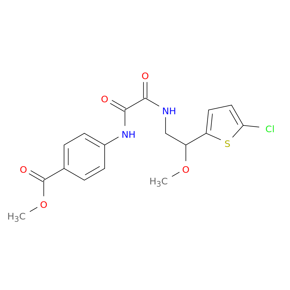 methyl 4-({[2-(5-chlorothiophen-2-yl)-2-methoxyethyl]carbamoyl}formamido)benzoate