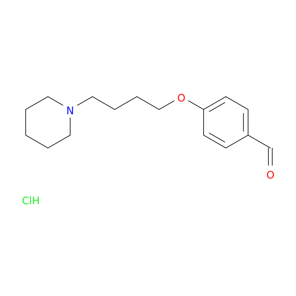4-[4-(1-piperidinyl)butoxy]benzaldehyde hydrochloride
