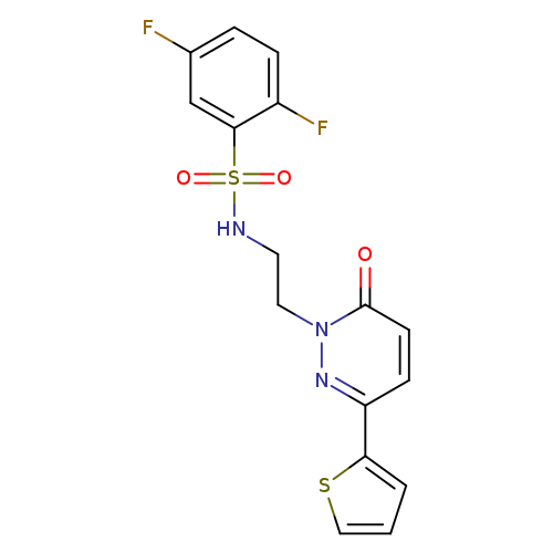 2,5-difluoro-N-{2-[6-oxo-3-(thiophen-2-yl)-1,6-dihydropyridazin-1-yl]ethyl}benzene-1-sulfonamide