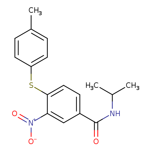 4-[(4-methylphenyl)sulfanyl]-3-nitro-N-(propan-2-yl)benzamide
