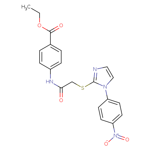ethyl 4-(2-{[1-(4-nitrophenyl)-1H-imidazol-2-yl]sulfanyl}acetamido)benzoate