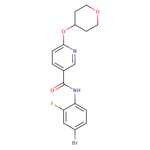 N-(4-bromo-2-fluorophenyl)-6-(oxan-4-yloxy)pyridine-3-carboxamide
