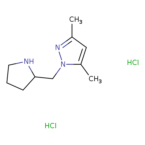 3,5-dimethyl-1-(pyrrolidin-2-ylmethyl)-1H-pyrazole dihydrochloride