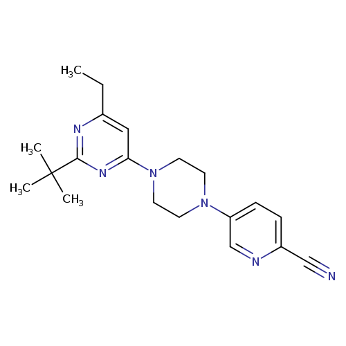 5-[4-(2-tert-butyl-6-ethylpyrimidin-4-yl)piperazin-1-yl]pyridine-2-carbonitrile