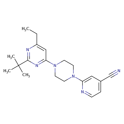 2-[4-(2-tert-butyl-6-ethylpyrimidin-4-yl)piperazin-1-yl]pyridine-4-carbonitrile