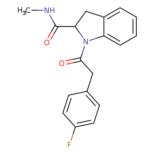 1-[2-(4-fluorophenyl)acetyl]-N-methyl-2,3-dihydro-1H-indole-2-carboxamide