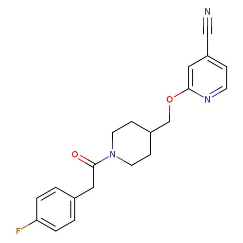 2-({1-[2-(4-fluorophenyl)acetyl]piperidin-4-yl}methoxy)pyridine-4-carbonitrile