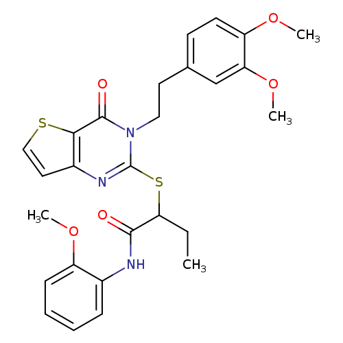 2-({3-[2-(3,4-dimethoxyphenyl)ethyl]-4-oxo-3H,4H-thieno[3,2-d]pyrimidin-2-yl}sulfanyl)-N-(2-methoxyphenyl)butanamide
