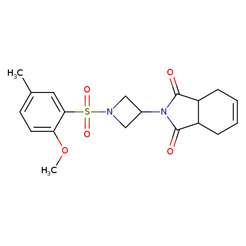 2-[1-(2-methoxy-5-methylbenzenesulfonyl)azetidin-3-yl]-2,3,3a,4,7,7a-hexahydro-1H-isoindole-1,3-dione