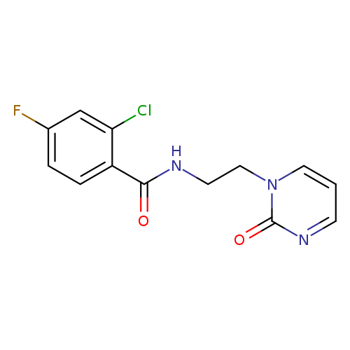 2-chloro-4-fluoro-N-[2-(2-oxo-1,2-dihydropyrimidin-1-yl)ethyl]benzamide