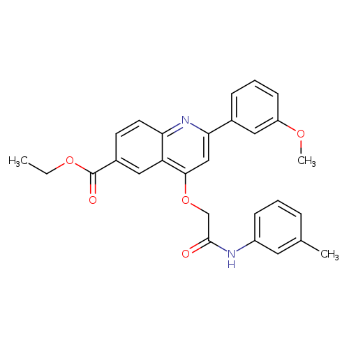 ethyl 2-(3-methoxyphenyl)-4-{[(3-methylphenyl)carbamoyl]methoxy}quinoline-6-carboxylate