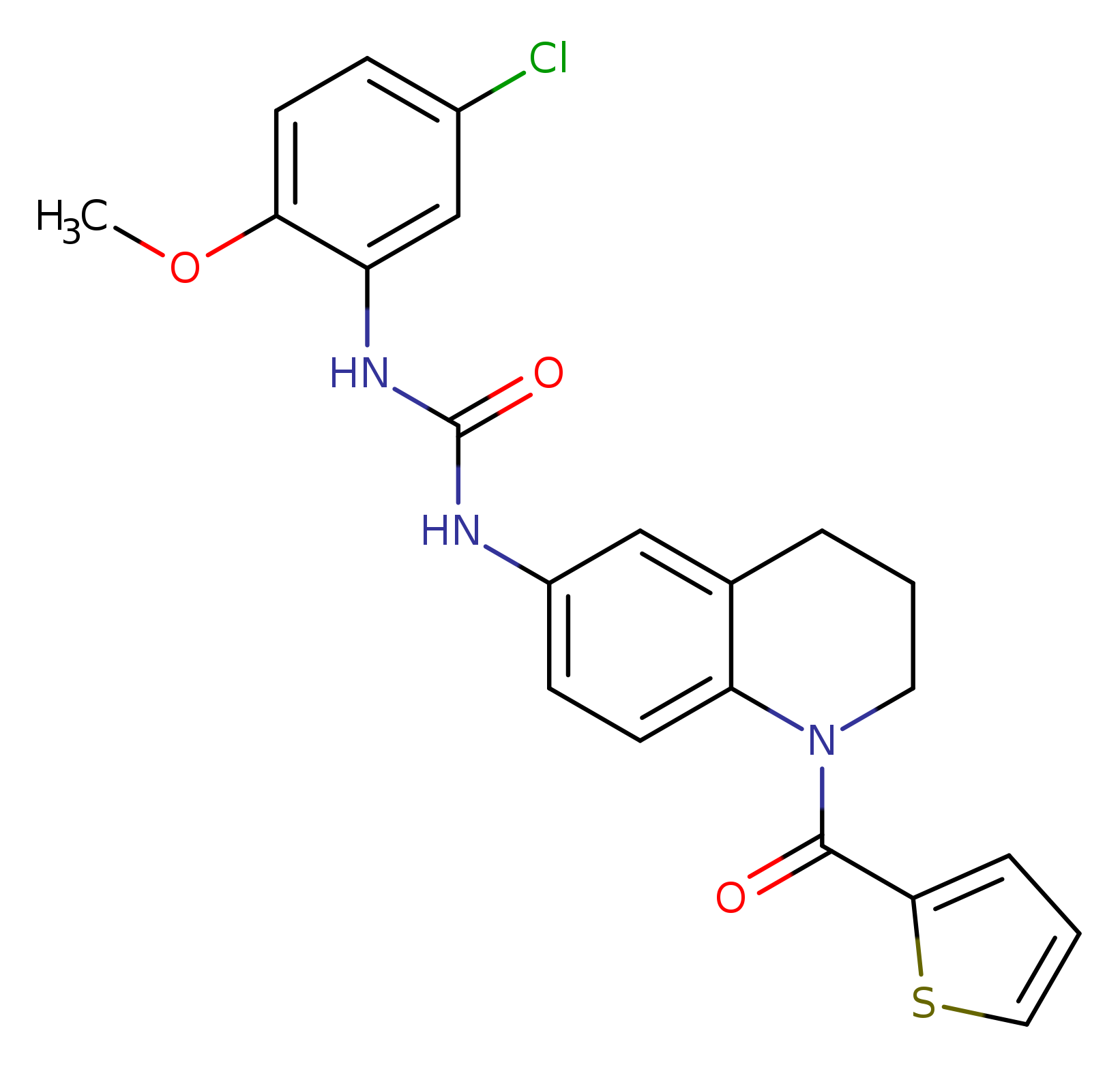 1-(5-chloro-2-methoxyphenyl)-3-[1-(thiophene-2-carbonyl)-1,2,3,4-tetrahydroquinolin-6-yl]urea