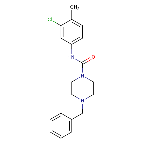 4-benzyl-N-(3-chloro-4-methylphenyl)piperazine-1-carboxamide