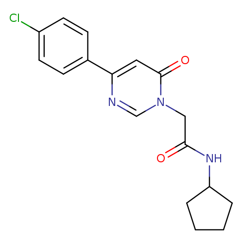 2-[4-(4-chlorophenyl)-6-oxo-1,6-dihydropyrimidin-1-yl]-N-cyclopentylacetamide